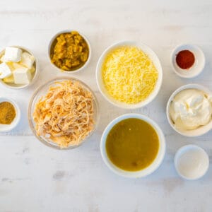 ingredients for white chicken enchilada dip