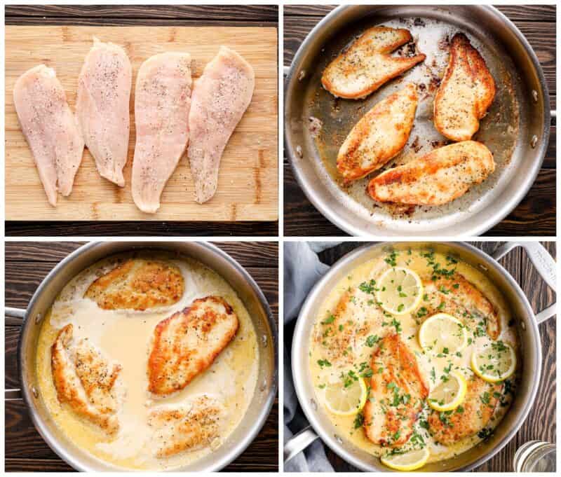 step by step photos for how to make lemon parmesan chicken