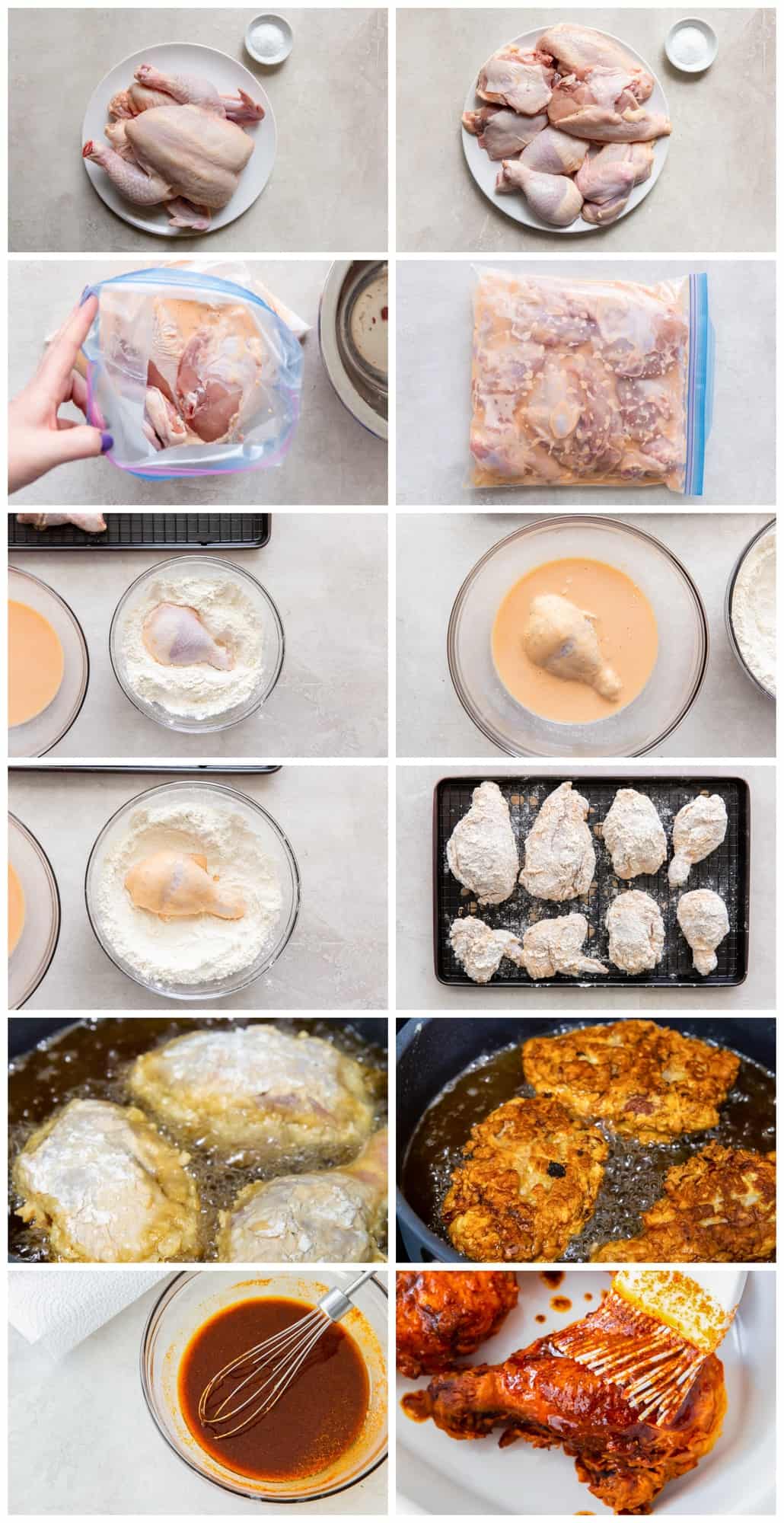step by step photos for how to make nashville hot chicken