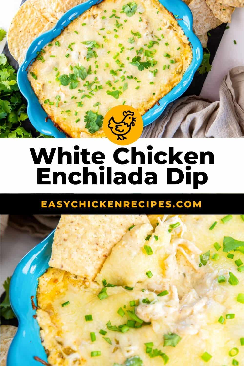 White Chicken Enchilada Dip - Easy Chicken Recipes