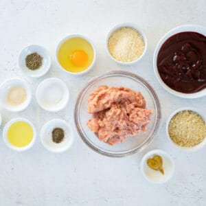 ingredients for crockpot bbq chicken meatballs