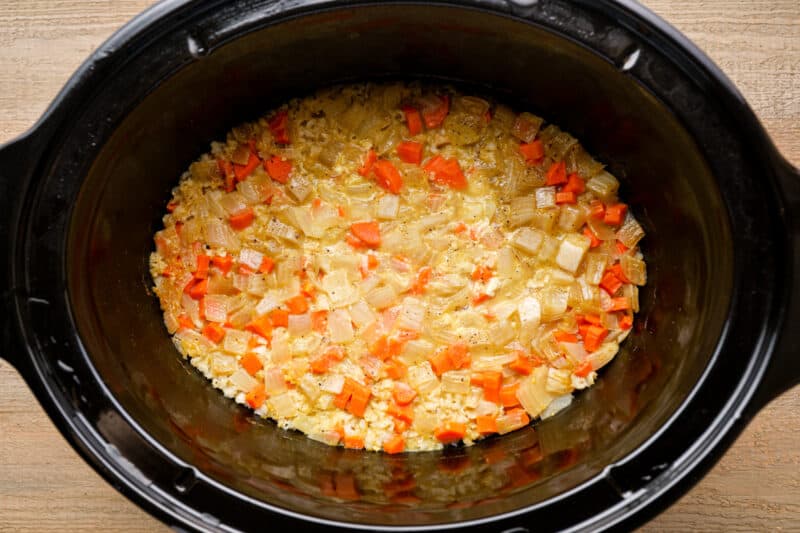 chicken and rice in a crockpot