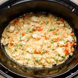 chicken and rice in a crockpot