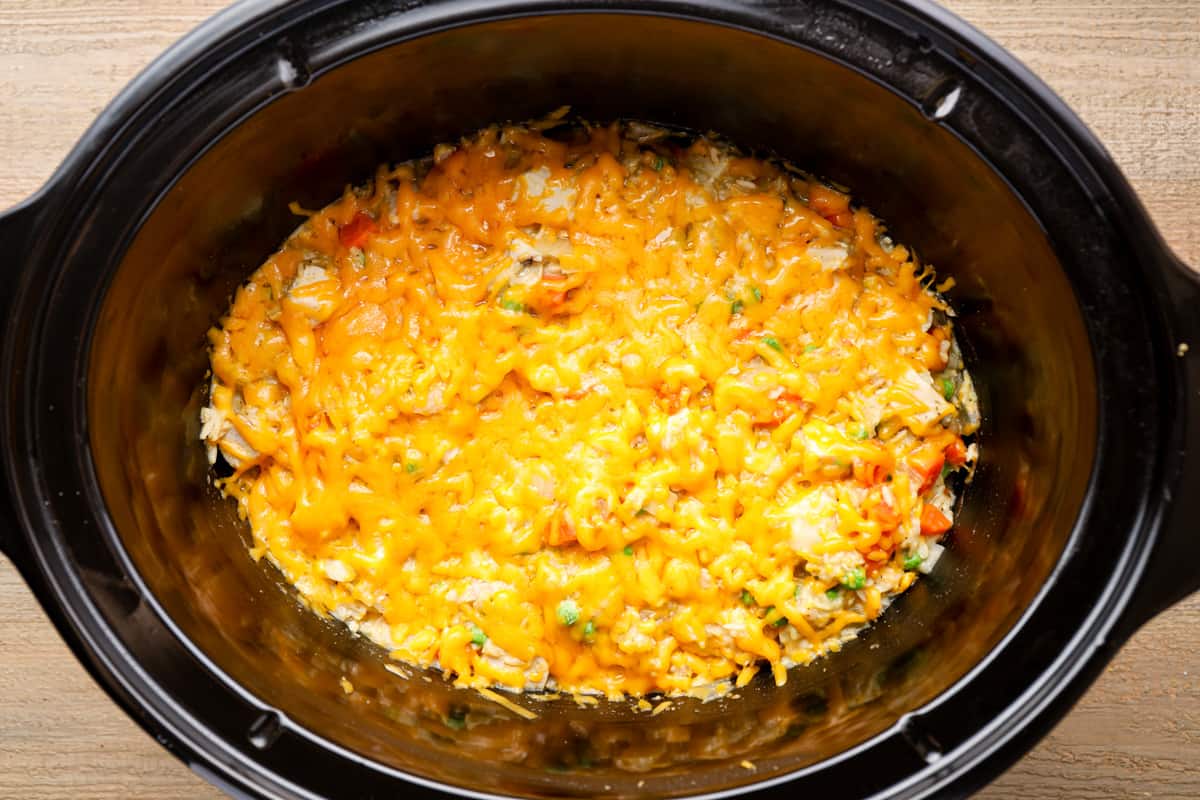 chicken and rice in a crockpot