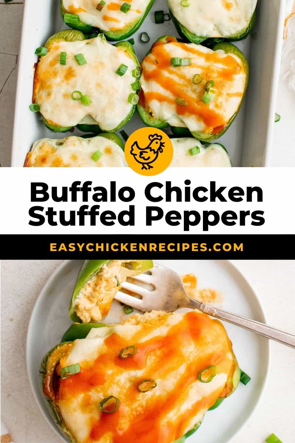 Buffalo Chicken Stuffed Peppers - Easy Chicken Recipes