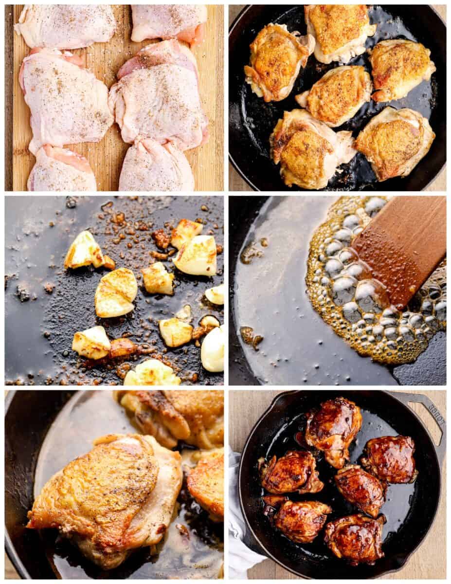 step by step photos for how to make caramel chicken