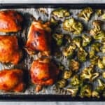 featured sheet pan chicken and broccoli.
