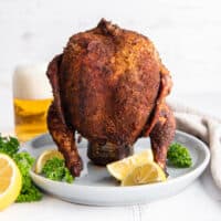 featured beer can chicken.