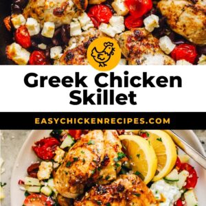 greek chicken skillet pinterest