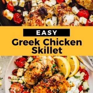 easy greek chicken skillet pinterst image