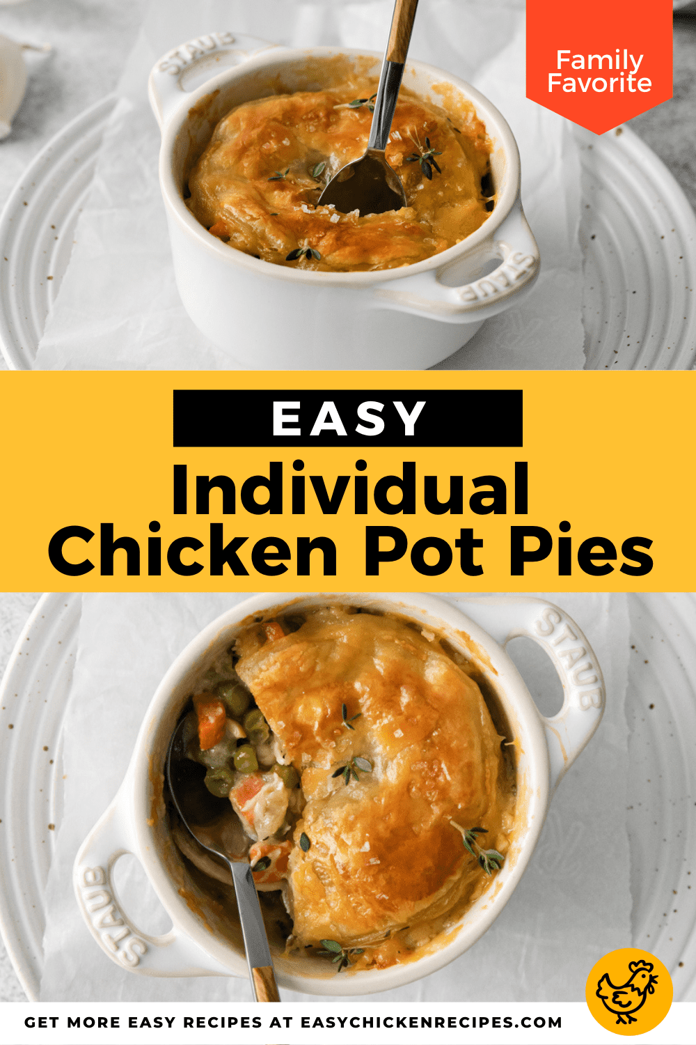 Individual Chicken Pot Pies - Easy Chicken Recipes