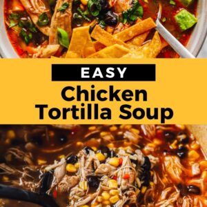 easy chicken tortilla soup pin