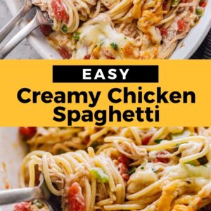 easy chicken spaghetti pin