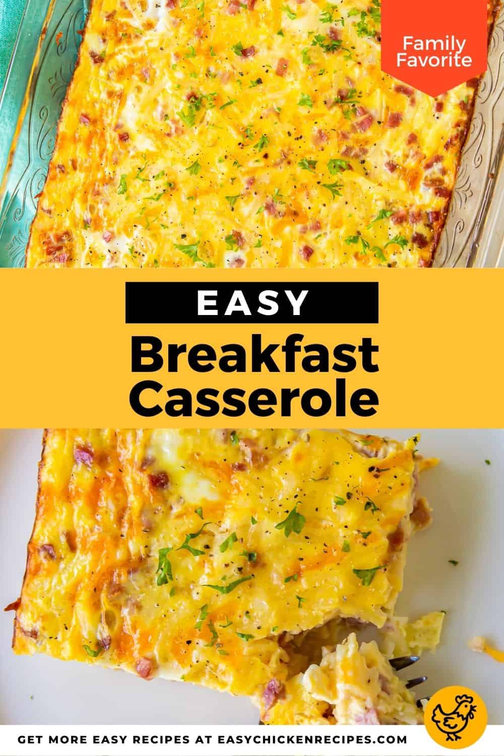 Ham and Cheese Breakfast Casserole - Easy Chicken Recipes
