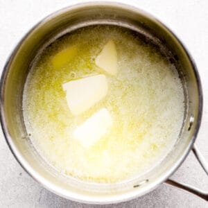 butter melting in a sauce pan