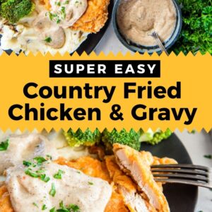 super easy country fried chicken and gravy