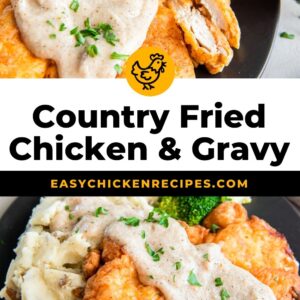 country fried chicken and gravy pin