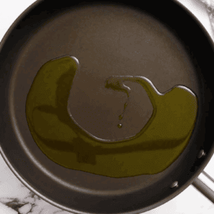 oil in a skillet.