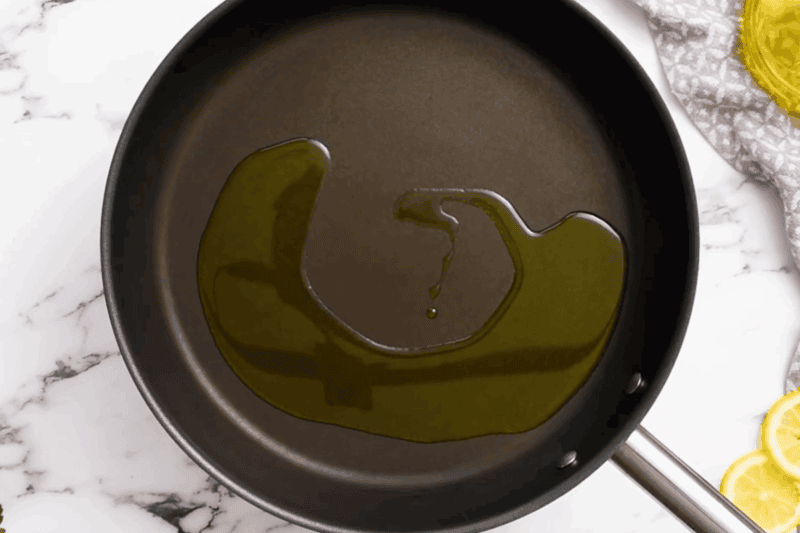 oil in a skillet.
