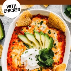 chicken enchilada dip pin.