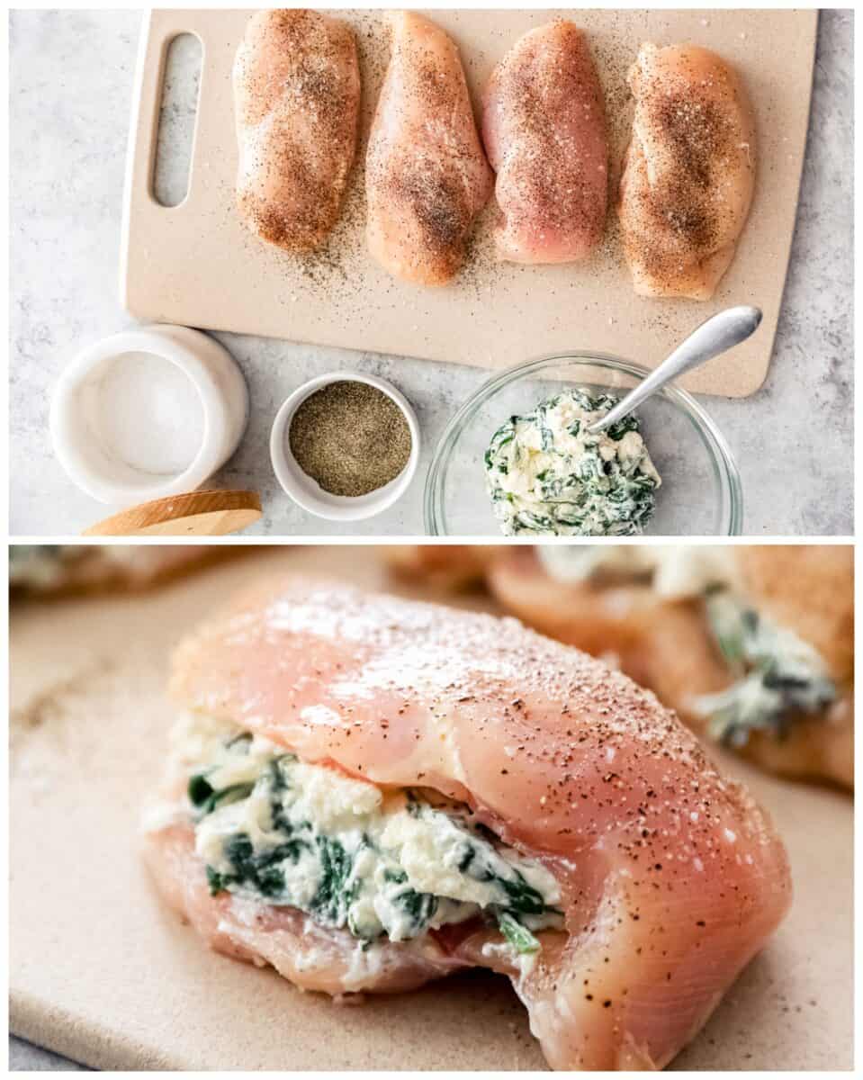 how to make spinach stuffed chicken breast