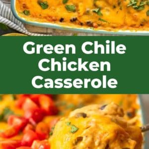 green chile chicken casserole pin.