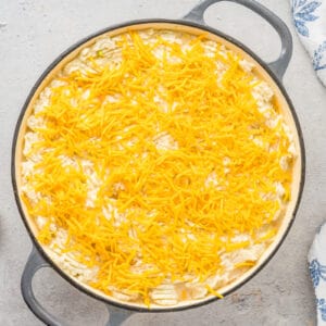 Shepherds pie topped with shredded cheese