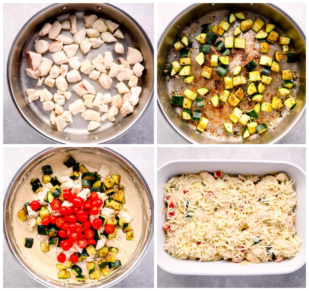 how to make chicken zucchini casserole step by step photo instructions