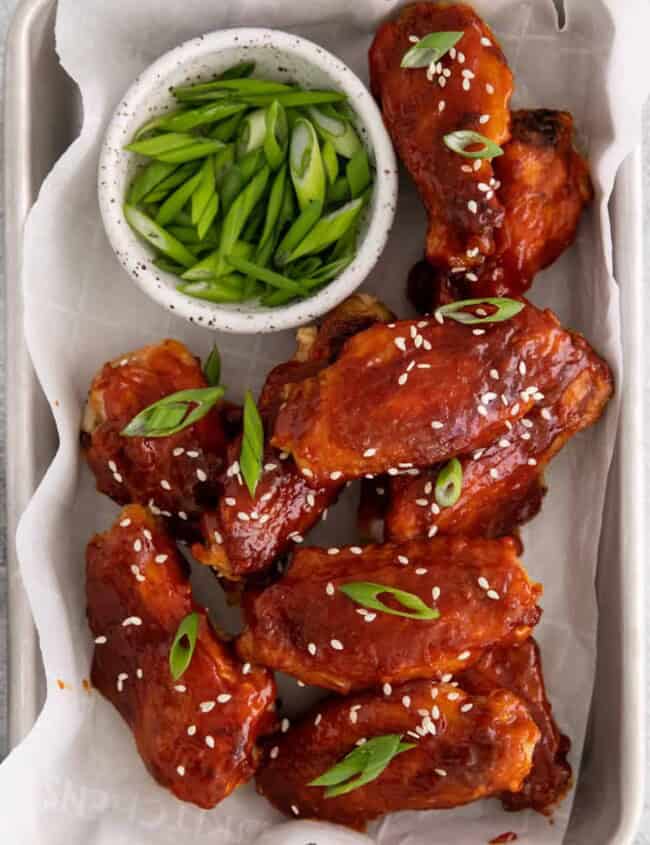 oven baked Korean chicken wings