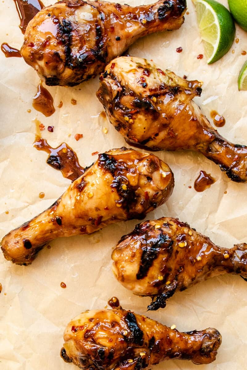 honey lime grilled chicken legs
