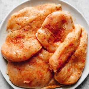 seasoned chicken breasts before cooking