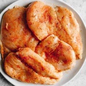 seasoned chicken breasts before cooking