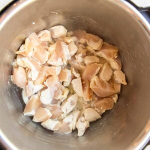 chicken cooking in an instant pot