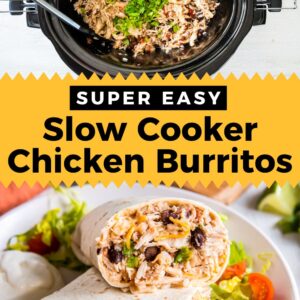 slow cooker chicken burritos pinterest.
