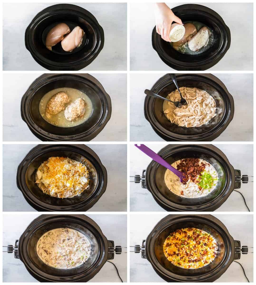 how to make crockpot crack chicken step by step photo instructions