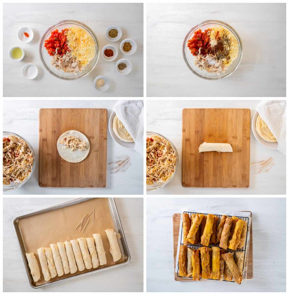how to make fried chicken taquitos step by step photo instructions