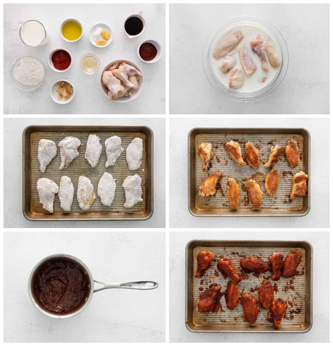 how to make Korean chicken wings in the oven step by step photo instructions