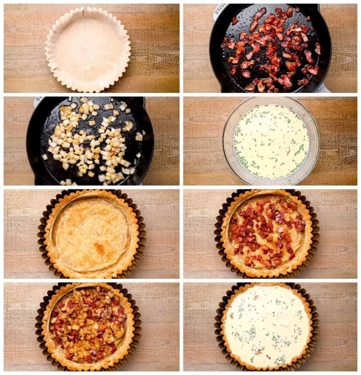 how to make quiche Lorraine step by step photo instructions