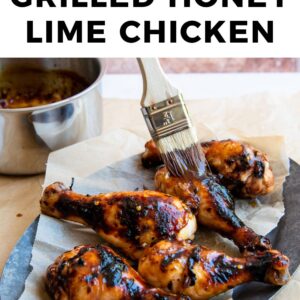 pin recipe: super easy grilled honey lime chicken