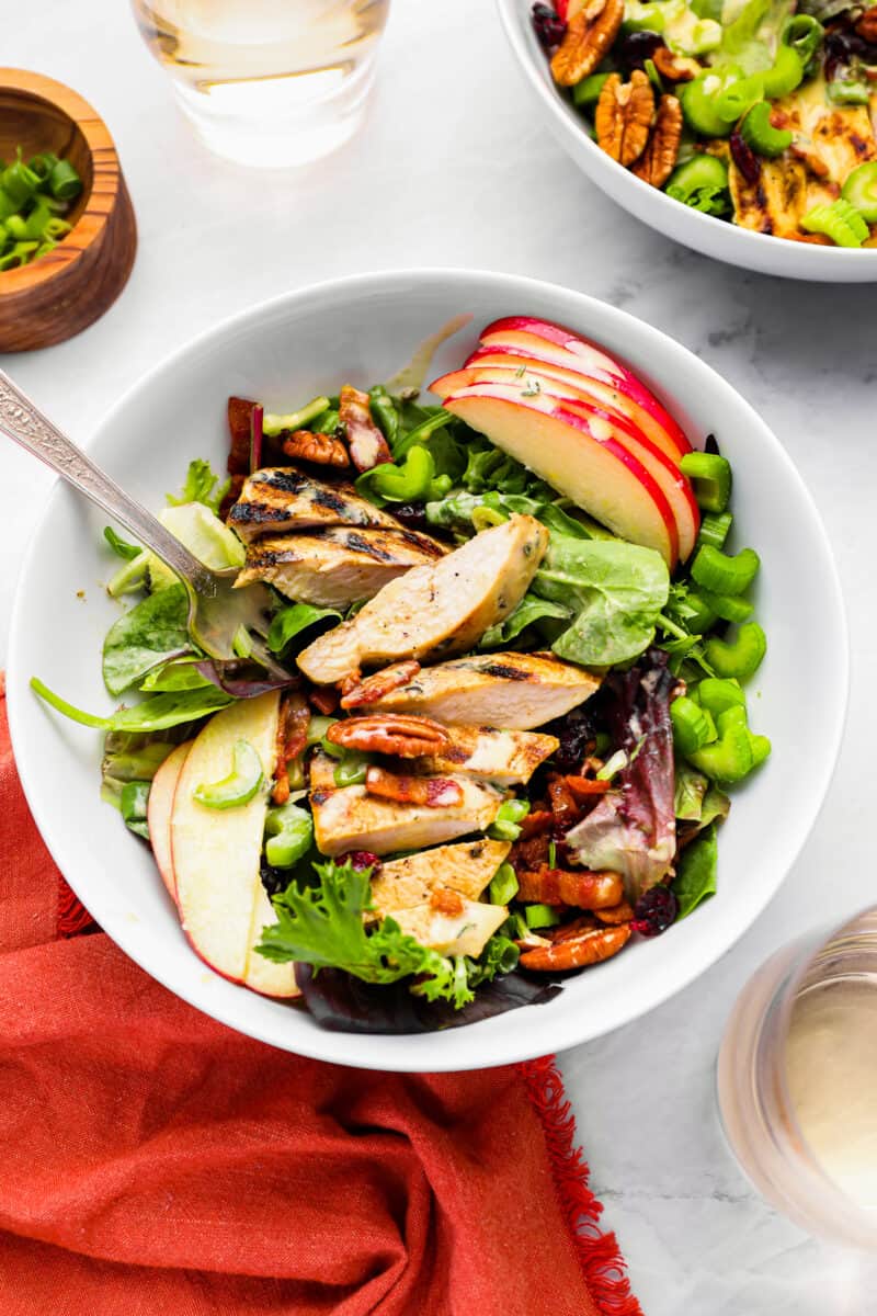 harvest salad with grilled chicken