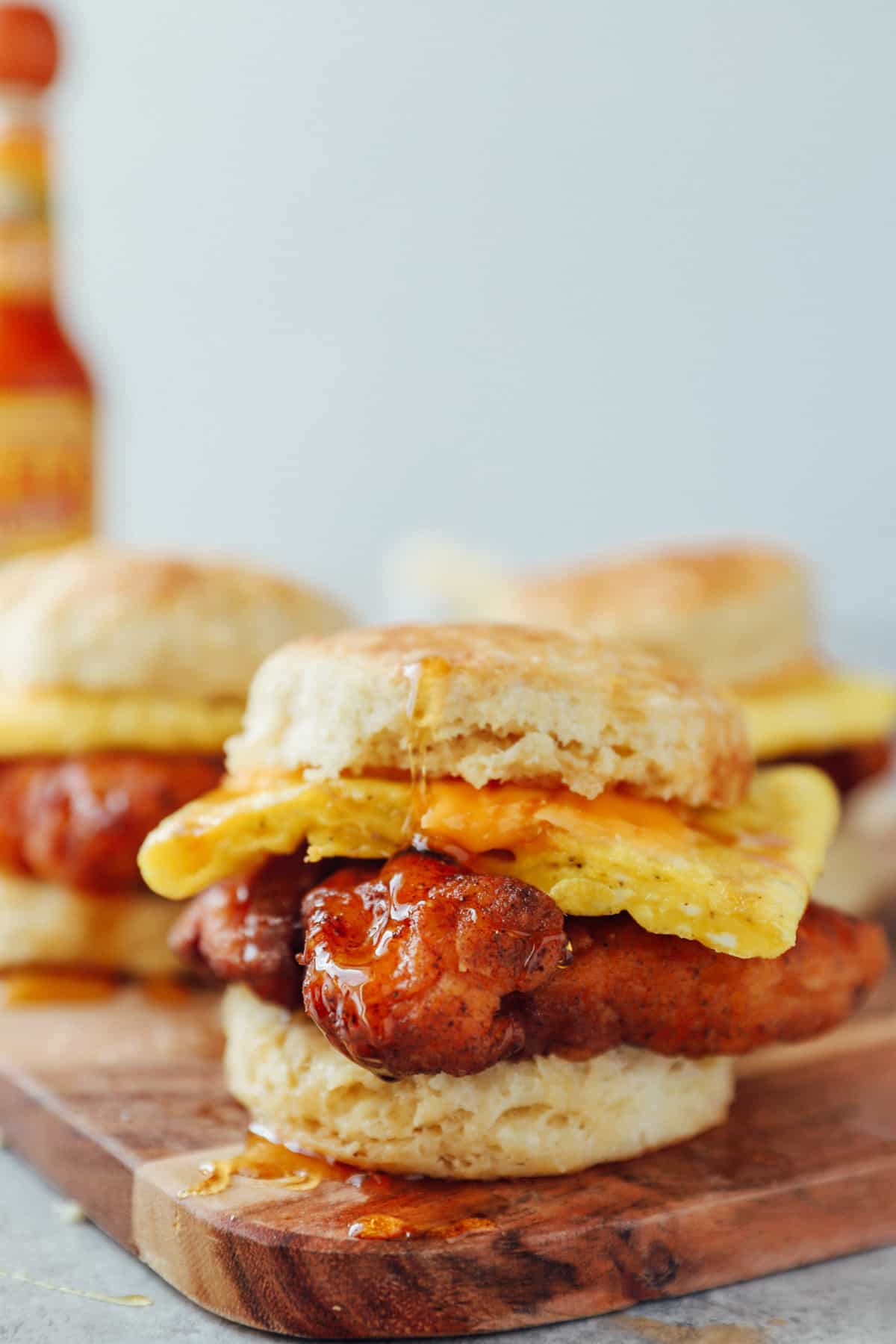 chicken breakfast sandwiches with biscuits