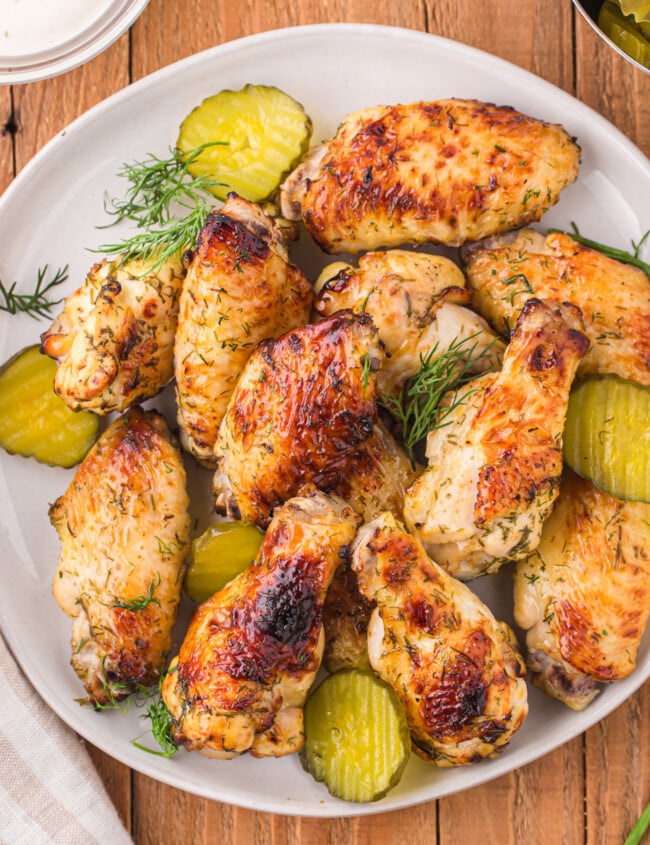 dill pickle brined chicken wings