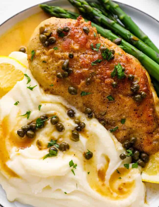 cheese stuffed chicken piccata