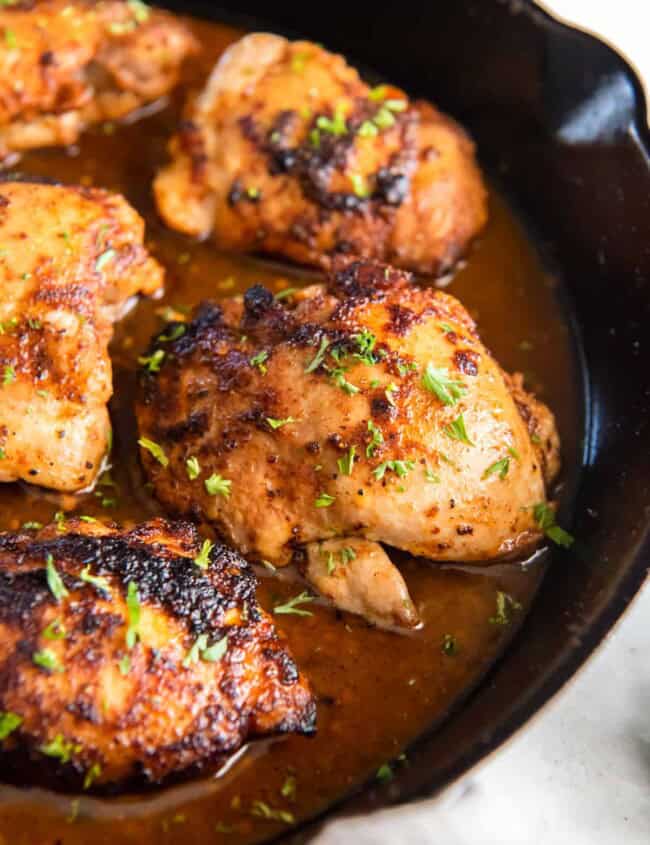 cajun butter chicken in a skillet