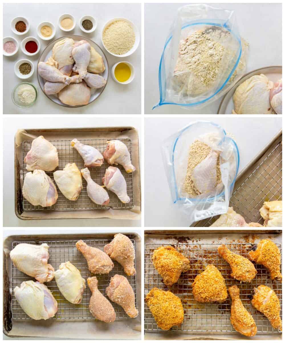 how to make shake and bake chicken step by step photo instructions