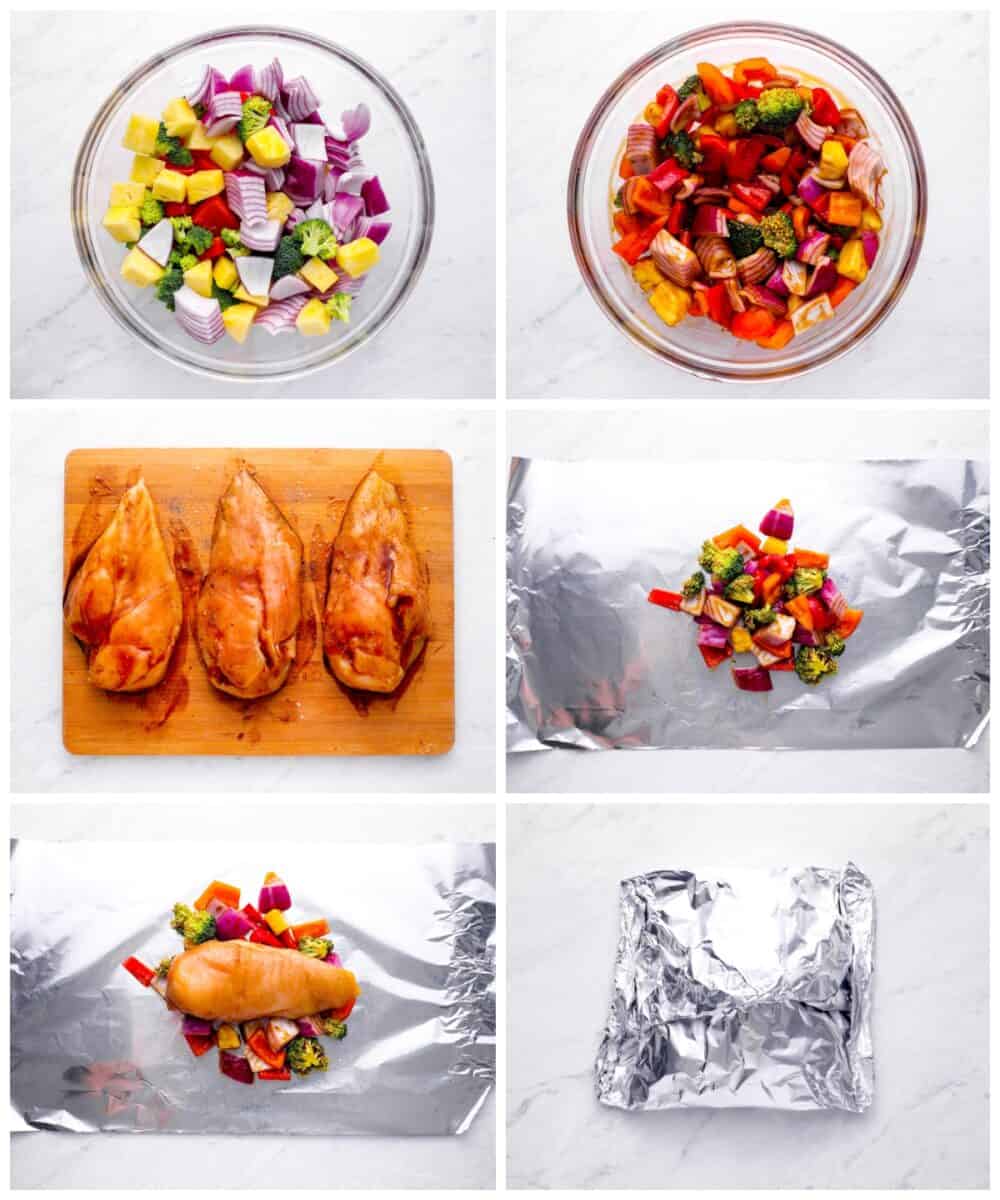 how to make teriyaki chicken in a foil packet step by step photo instructions