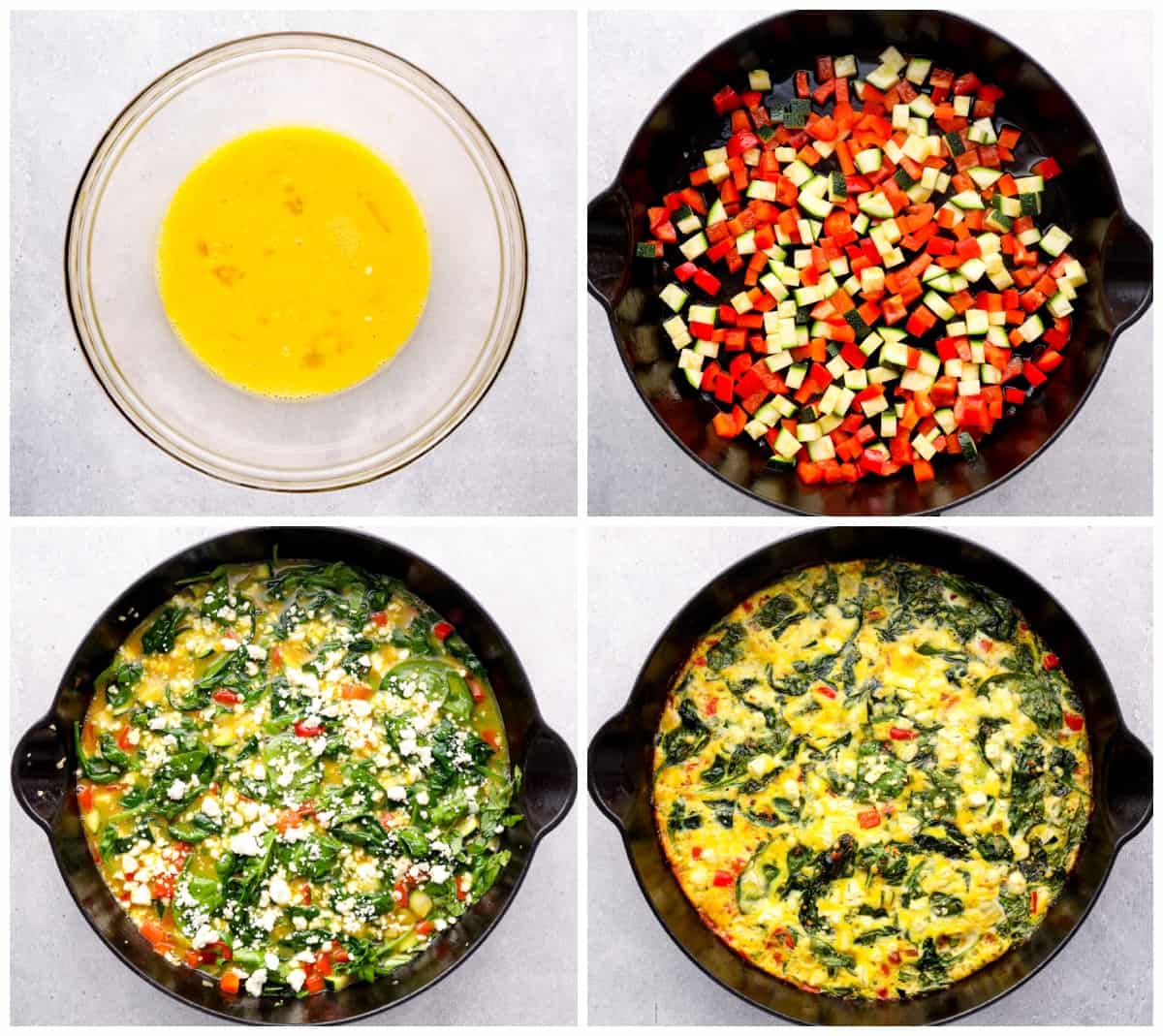 how to make a vegetable frittata step by step photo instructions