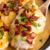 featured cheesy bacon ranch chicken.