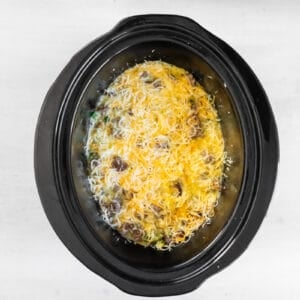 breakfast burrito filling in a crock pot