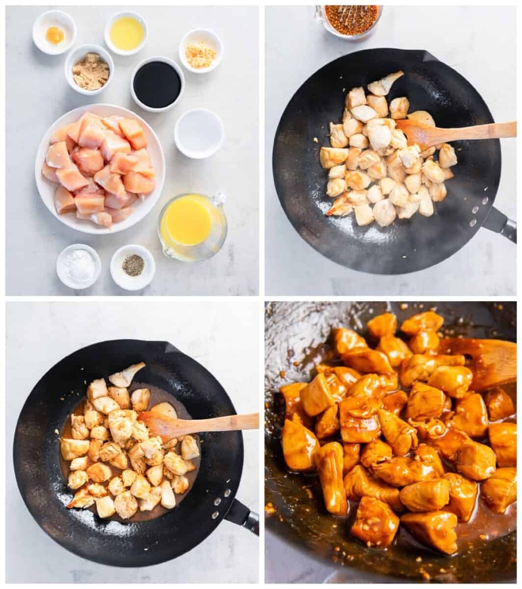 step by step photos for how to make mandarin chicken.